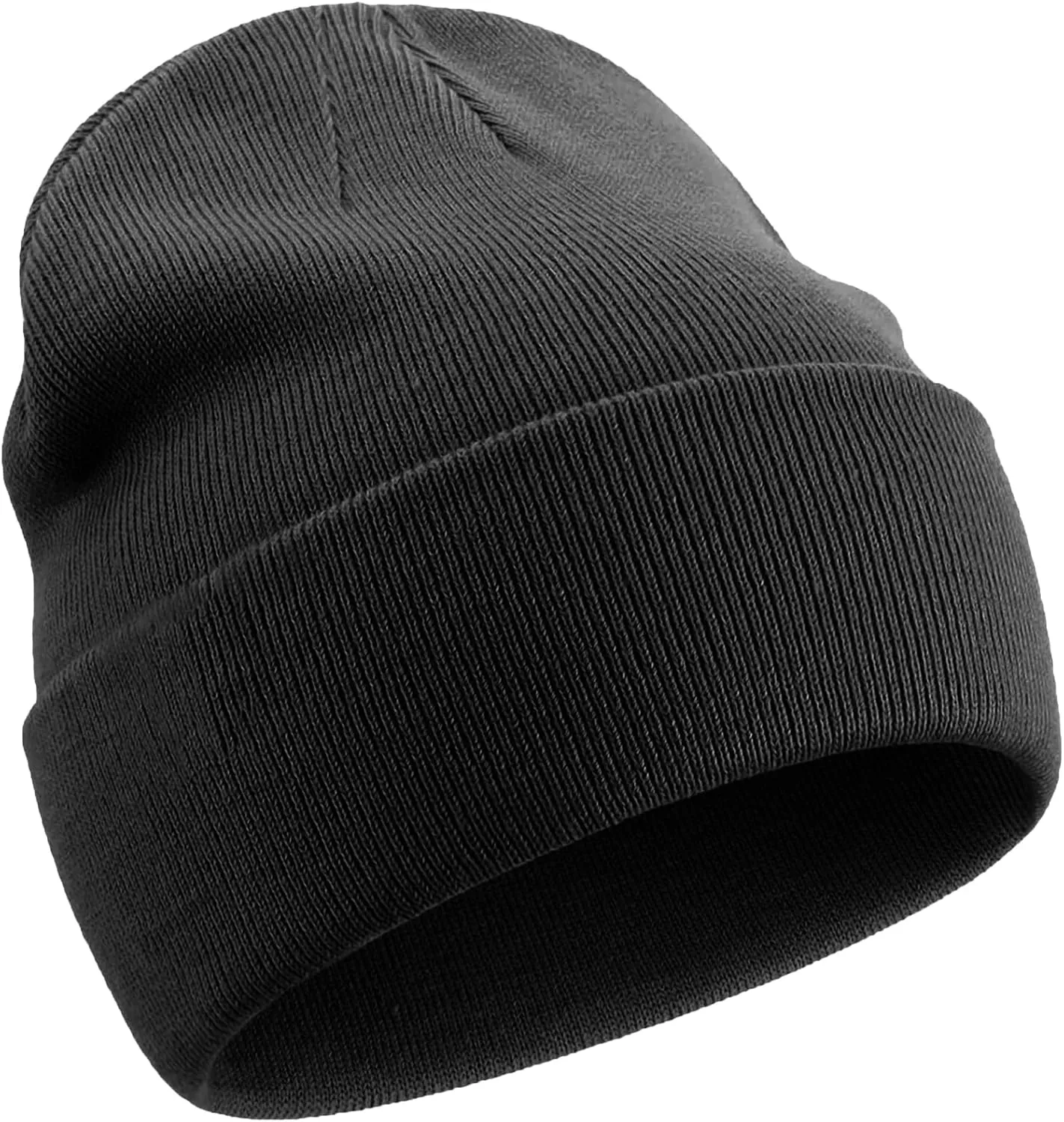 100% Cotton Beanie Hats for Women Men Winter Soft Warm Knit Cuffed Hats Fisherman Beanie Skull Cap Unisex