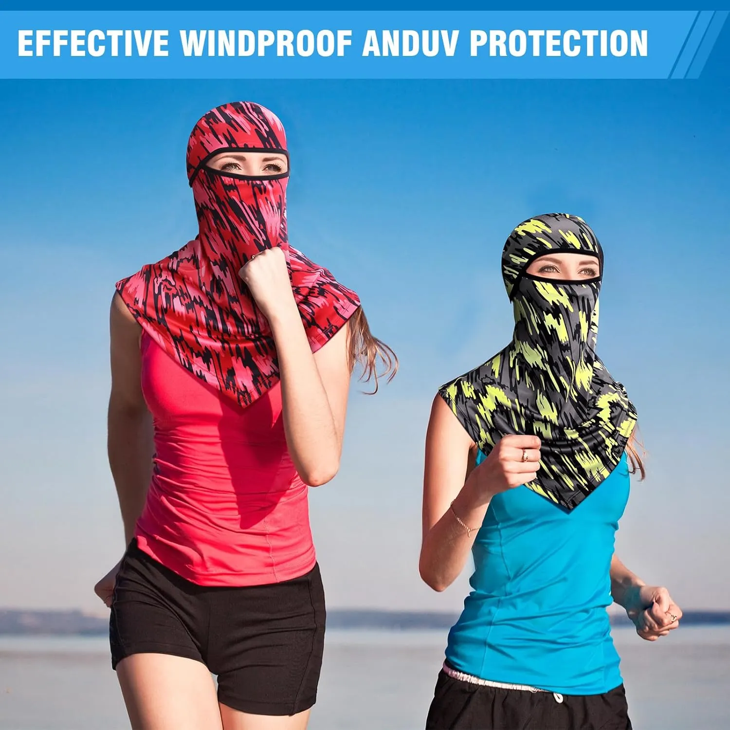 8 Pcs Balaclava Full Face Masks Summer Balaclava Long Face and Neck Cover Breathable Sun Protection for Men Women