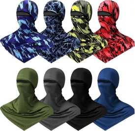 8 Pcs Balaclava Full Face Masks Summer Balaclava Long Face and Neck Cover Breathable Sun Protection for Men Women