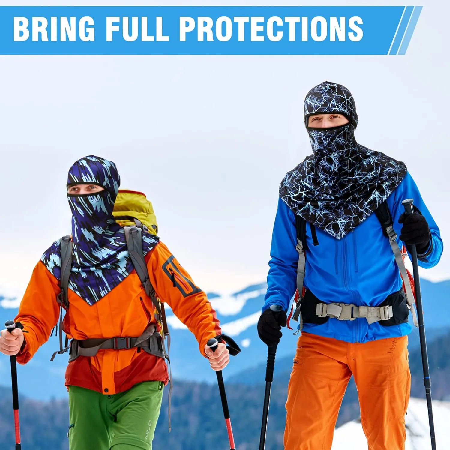 8 Pcs Balaclava Full Face Masks Summer Balaclava Long Face and Neck Cover Breathable Sun Protection for Men Women