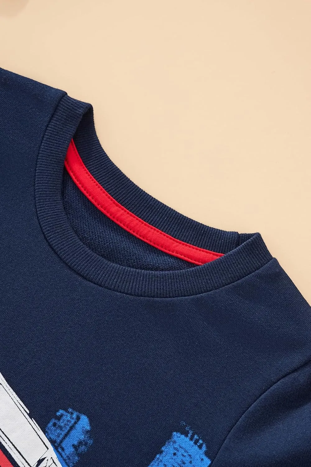 Akyzic Boys Sweatshirts Cotton Long Sleeve Crewneck Pullover Toddler Kids Winter Warm Shirt Sweater Tops 3t-8t
