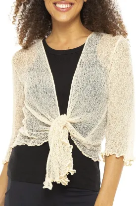 Back From Bali Womens Sheer Shrug Cardigan Lightweight Knit