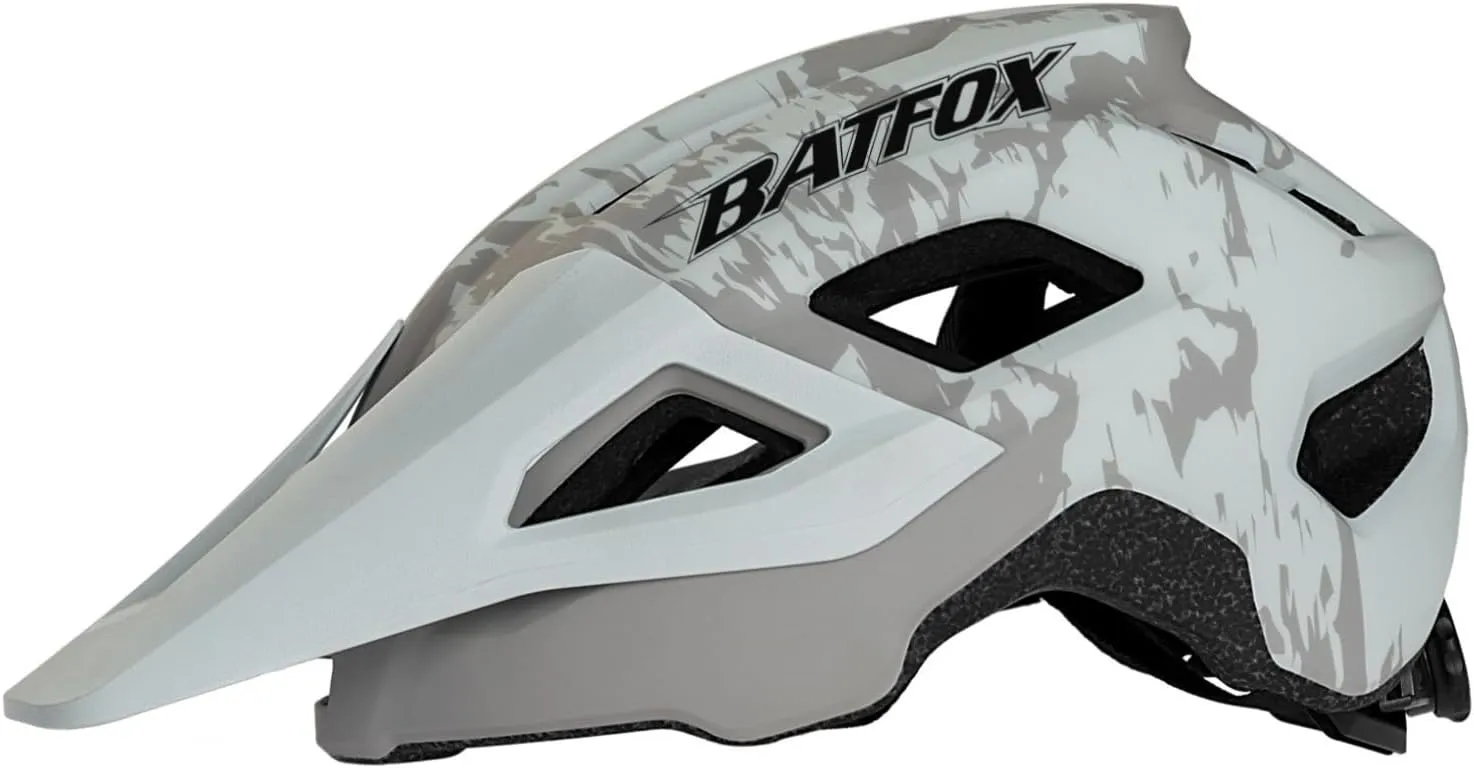 BATFOX Mountain Bike Helmet for Men Women,MTB Bicycle Cycling E-Bike Helmet for Adults Fit(52-60CM)