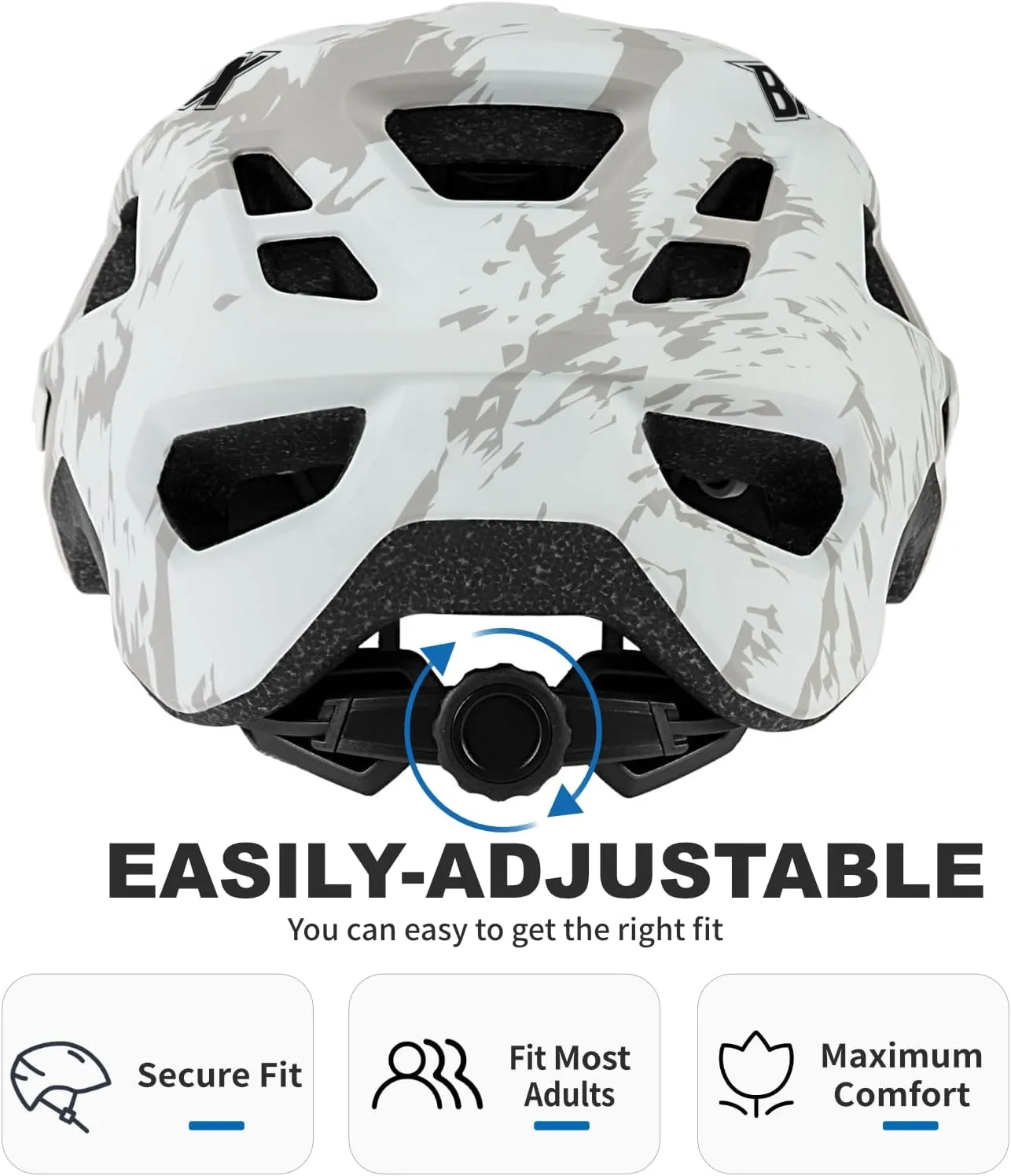 BATFOX Mountain Bike Helmet for Men Women,MTB Bicycle Cycling E-Bike Helmet for Adults Fit(52-60CM)