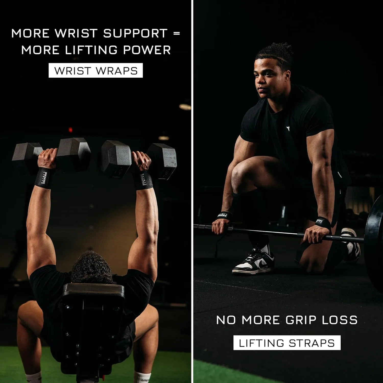 Breaking Limits Gym Straps Weight Lifting Wrist Wraps Bundle  Workout Lifting Straps for Deadlift  Wrist Straps for Weightlifting Men & Women - Muequeras Para Gym