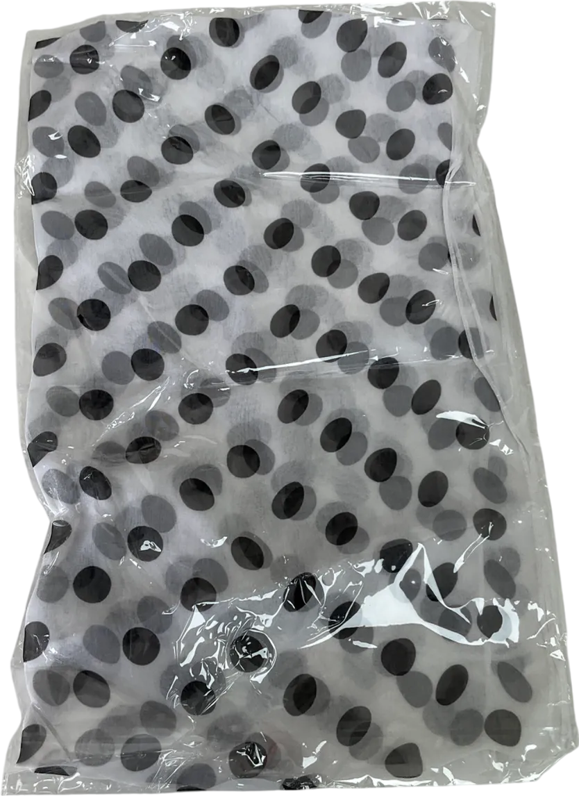 Cider White Polka Dot Chiffon Scarf One Size