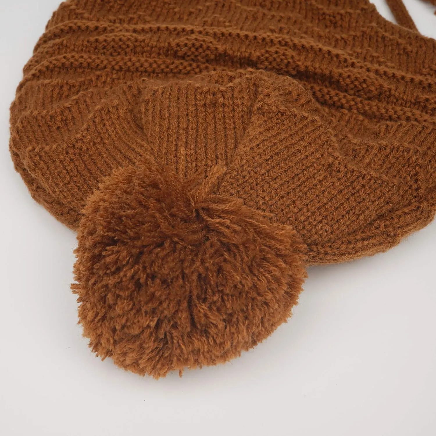 Connectyle Toddler Boys Girls Beanie Hat Fleece Lined Knit Kids Hat with Ear Flaps Warm Winter Hat Acrylic Watch Hat