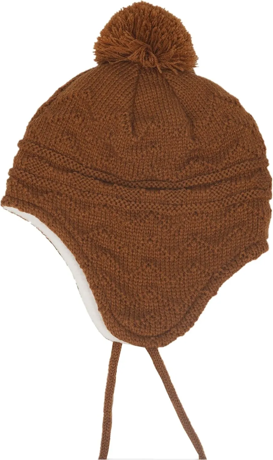 Connectyle Toddler Boys Girls Beanie Hat Fleece Lined Knit Kids Hat with Ear Flaps Warm Winter Hat Acrylic Watch Hat