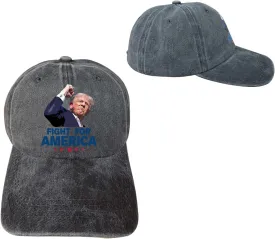 Donald Trump Hat Trump 2024 MAGA Hat Trump Fight for America Hat Trump God Bless America Hat Trump Adjustable Baseball Cap