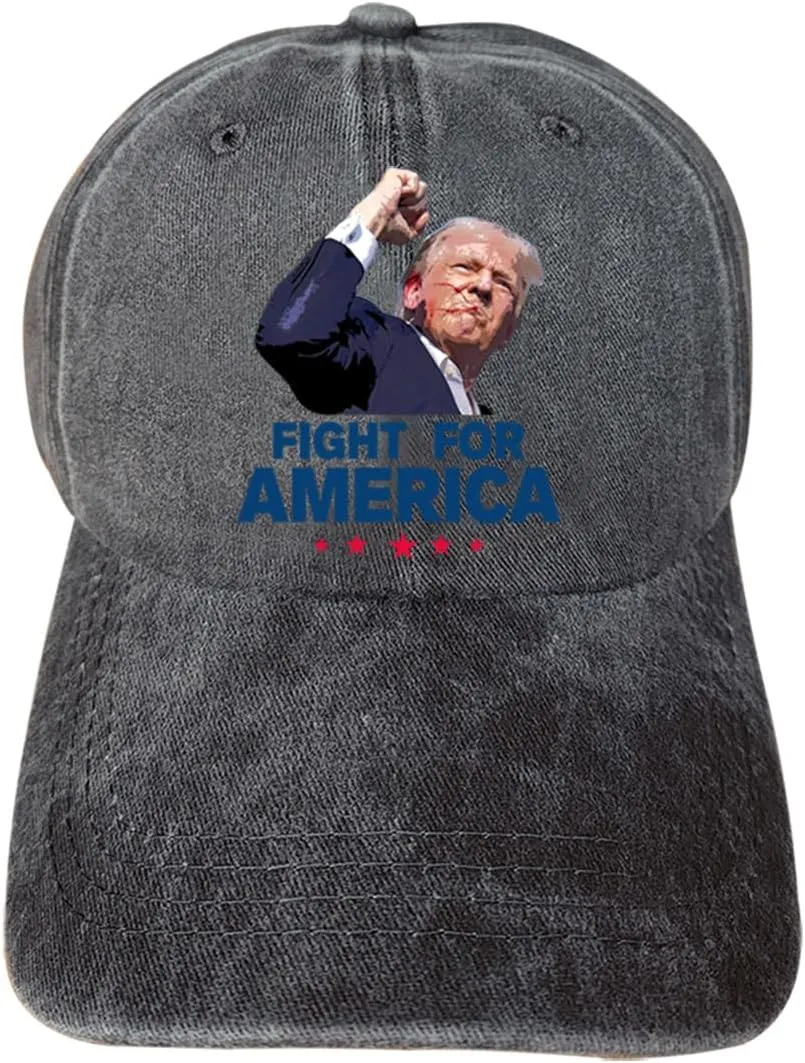 Donald Trump Hat Trump 2024 MAGA Hat Trump Fight for America Hat Trump God Bless America Hat Trump Adjustable Baseball Cap