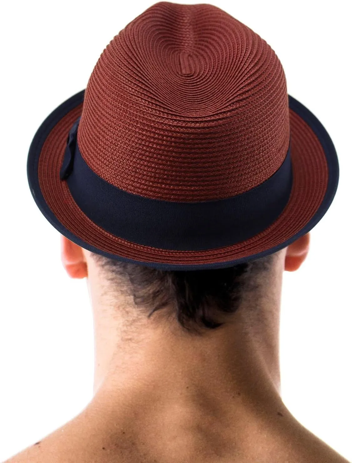 Epoch Men's Classy Travel Crushable 2tone Derby Fedora Upturn Curl Brim Hat