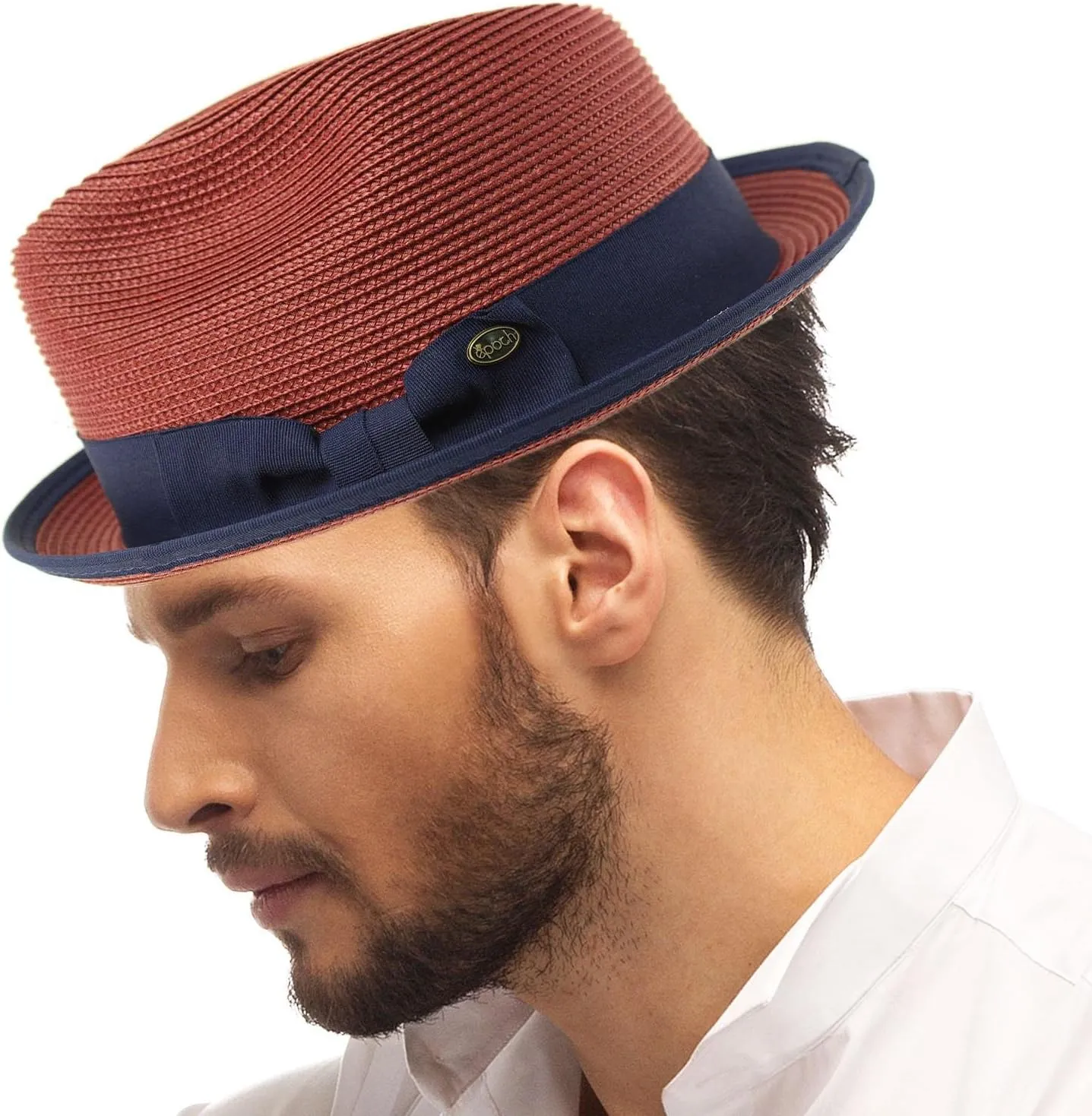 Epoch Men's Classy Travel Crushable 2tone Derby Fedora Upturn Curl Brim Hat