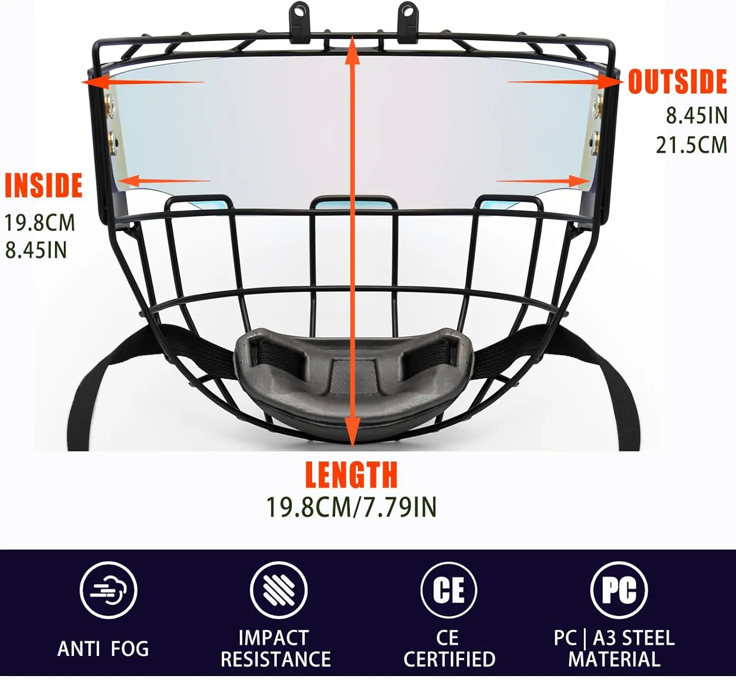 GY Hockey Helmet Cage & Face Shield Protector Combo