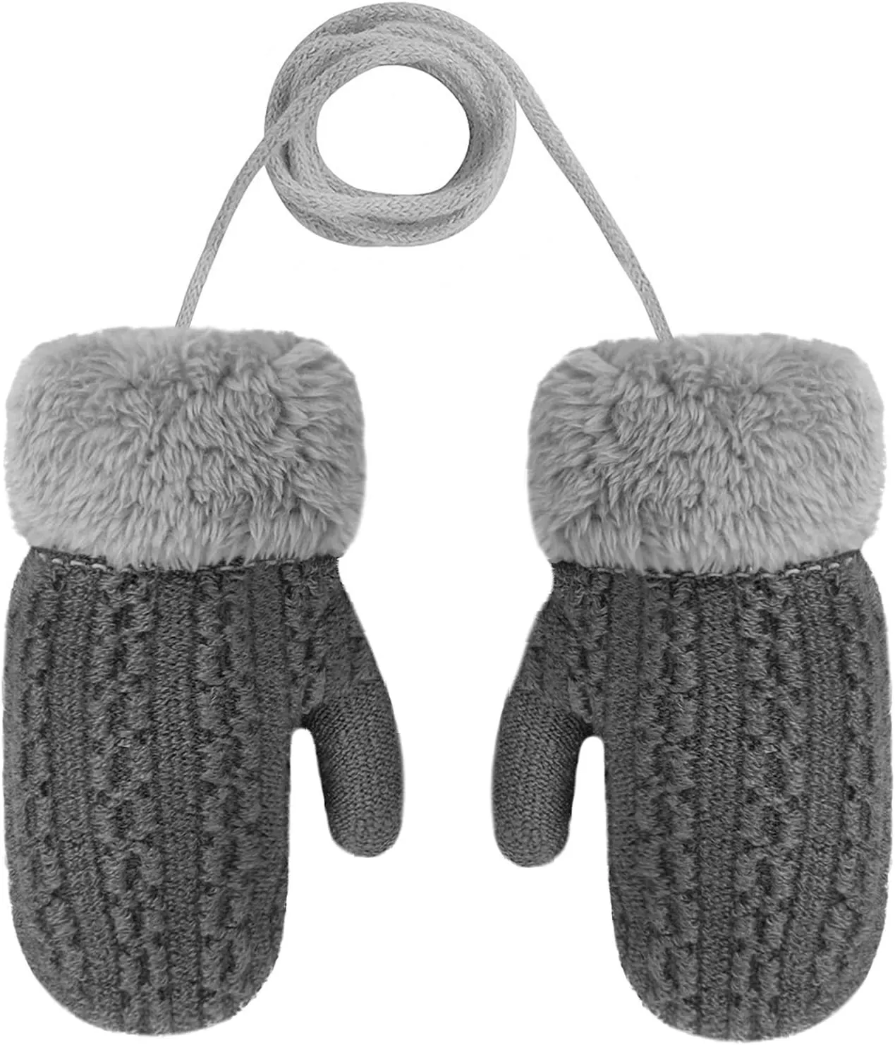 Holiberty Toddler Kids Warm Winter Gloves Cute Infant Baby Boys Girls Thick Fleece Lined Full Finger Ski Snow Gloves Mittens