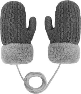 Holiberty Toddler Kids Warm Winter Gloves Cute Infant Baby Boys Girls Thick Fleece Lined Full Finger Ski Snow Gloves Mittens