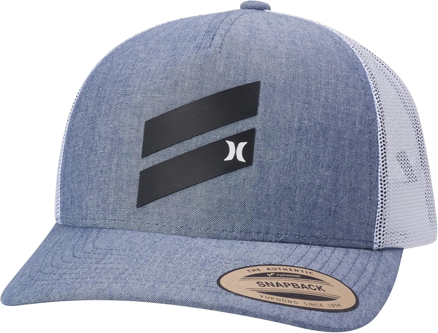 Hurley Men's Trucker Hat - Lightweight Breathable Poly Mesh Back Curved Bill Baseball Cap with Adjustable Snap Closure