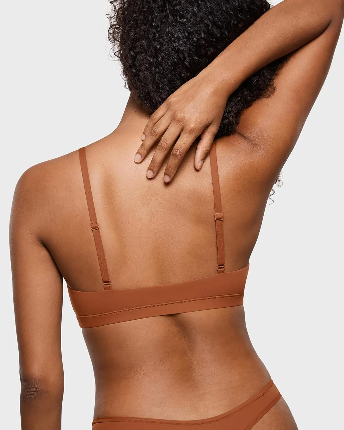 INLYRIC Women's Inbarely Triangle Bralette Plunge Unlined Seamless Bra No Underwire Sexy Comfortable Everyday