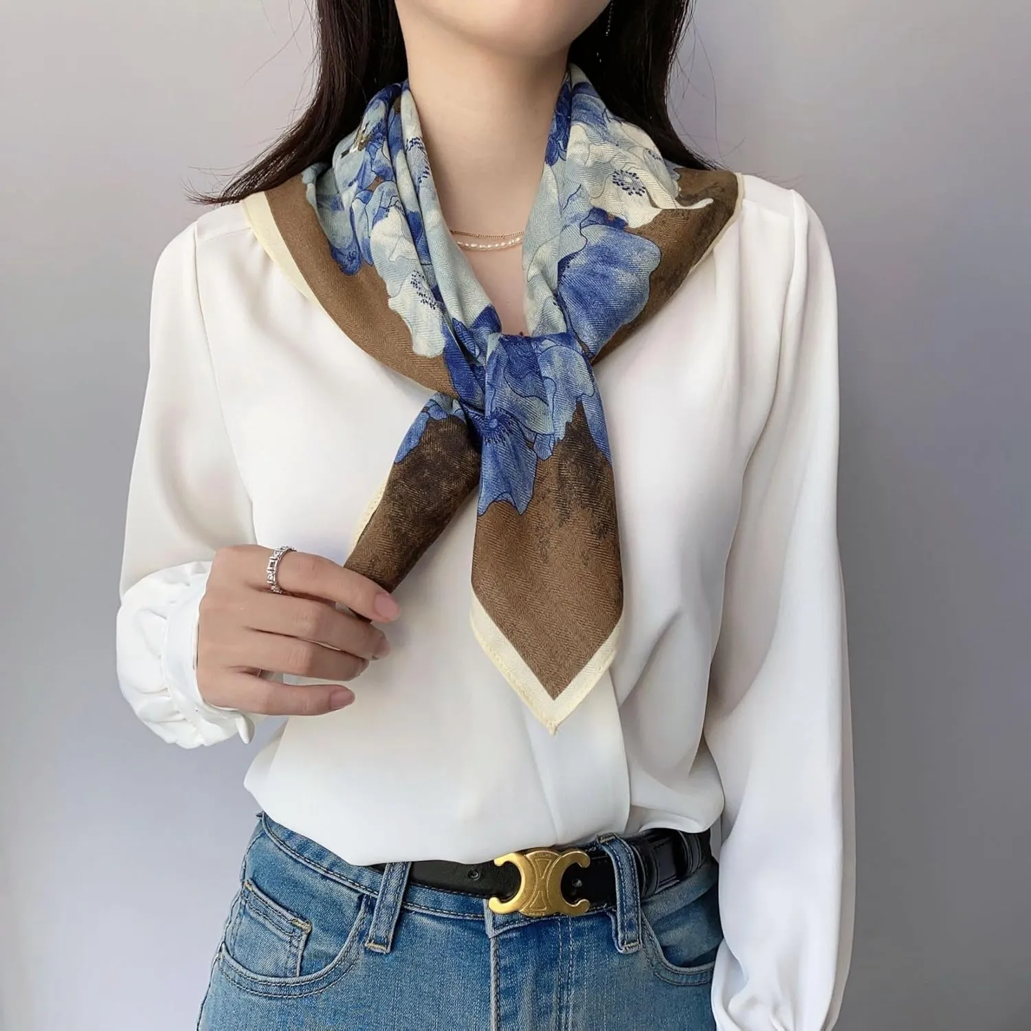 K-Elewon Women Medium Square Scarf Head Scarf Neck Scarf Hair Scarf Head Sleeping Wraps Bandana Scarfs for Women