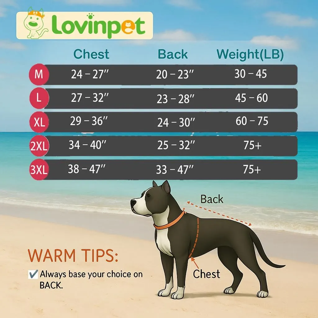 LovinPet Big Dog Outfits, Anti Licking, Dog Wound Care/Surgery Recovery Clothes, Lightweight Stretch Jersey Knit, Animal Kingdom Blue Print, Large Breed Greyhound Pajamas, Pet PJ's/Large
