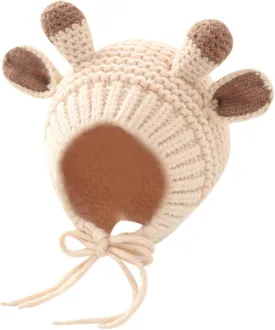 MINGSEECESS Kids Knitted Beanie Hat Cute Frog Cartoon Winter Warmer Cap with Big Eyes for Baby Boys Girls
