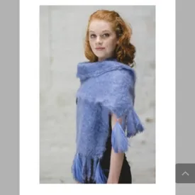 Mohair Scarf with Ostrich Feather