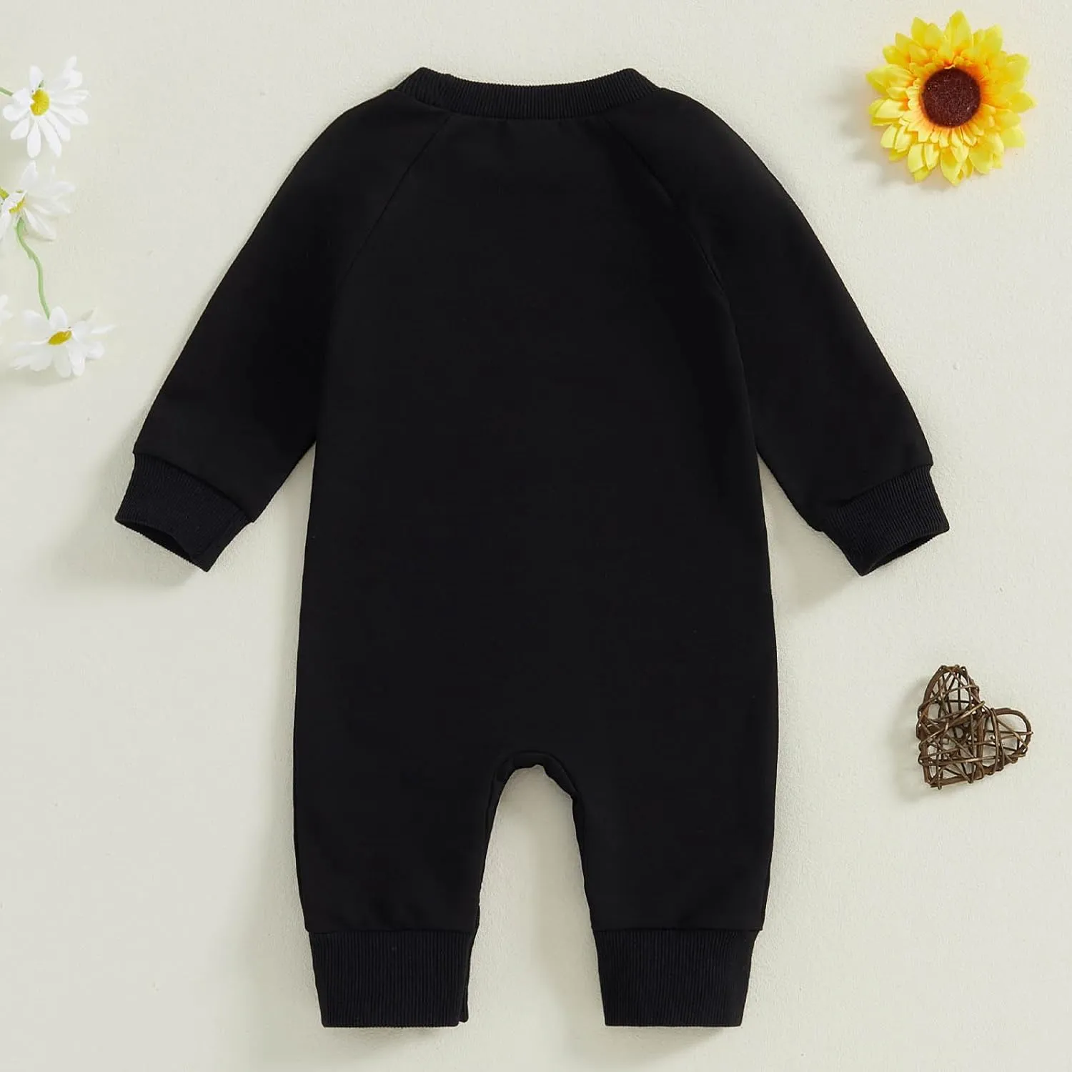 Newborn Baby Boy Fall Outfit Mamas Boy Embroidery Jumpsuit Long Sleeve Crewneck Romper Infant Boy Winter Clothes