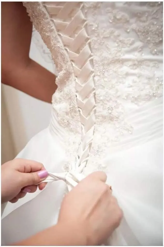 QRBTSCL Women's Tie Back for Wedding Bridal Gown Replaces Zipper or Buttons Adjustable Lace up