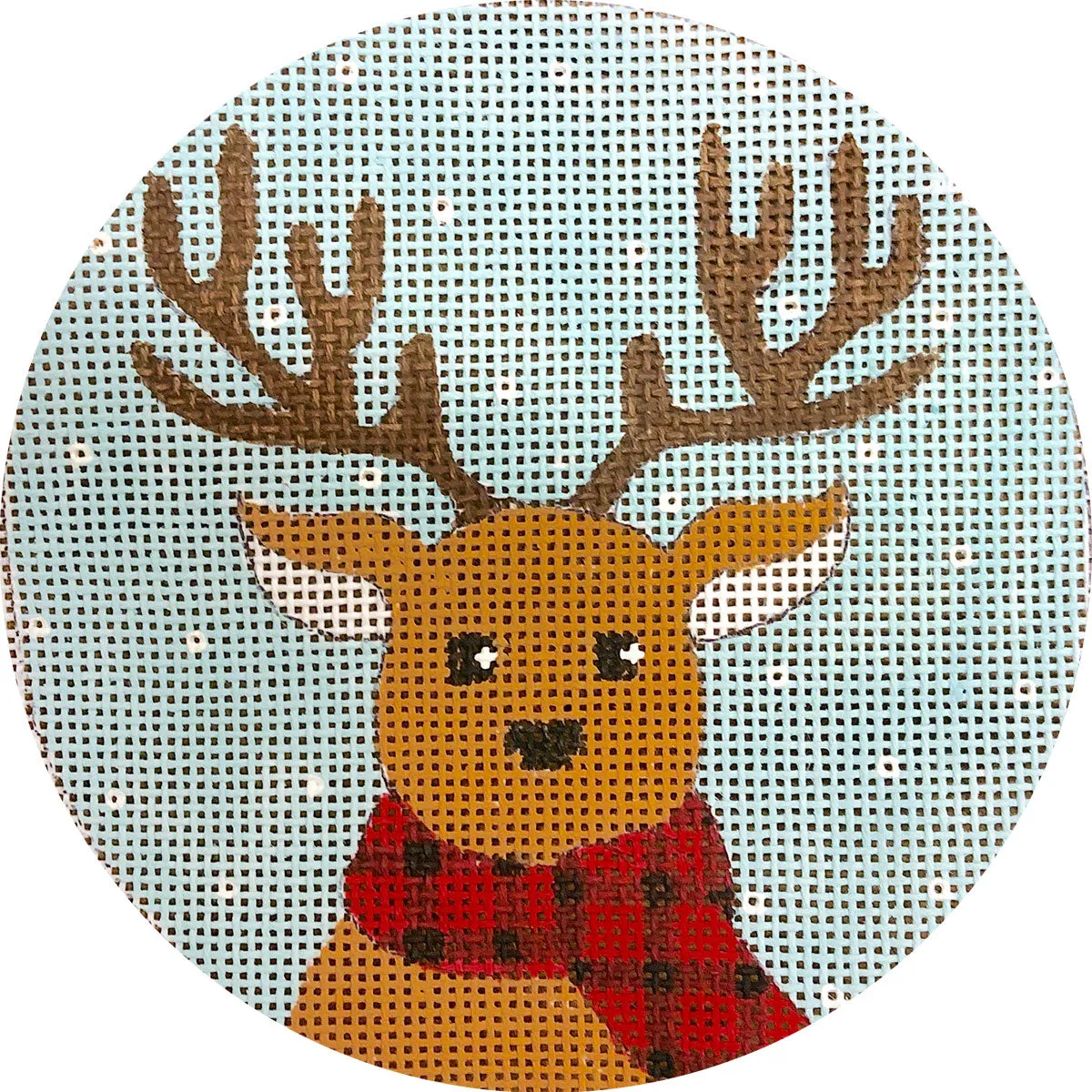 Reindeer in Plaid Scarf Canvas
