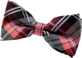 Retreez Elegant Classic Plaid Check Woven Microfiber Pre-tied Bow Tie (4.5")