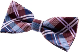 Retreez Elegant Classic Plaid Check Woven Microfiber Pre-tied Bow Tie (4.5")