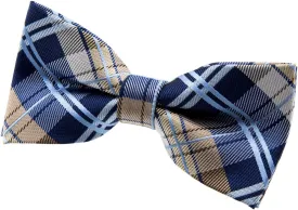 Retreez Elegant Classic Plaid Check Woven Microfiber Pre-tied Bow Tie (4.5")