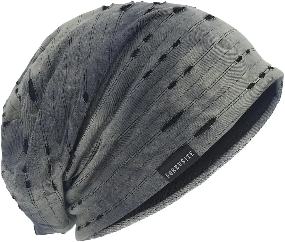 Ruphedy Men Summer Slouchy Beanie Long Baggy Thin Lightweight Skull Cap B011h