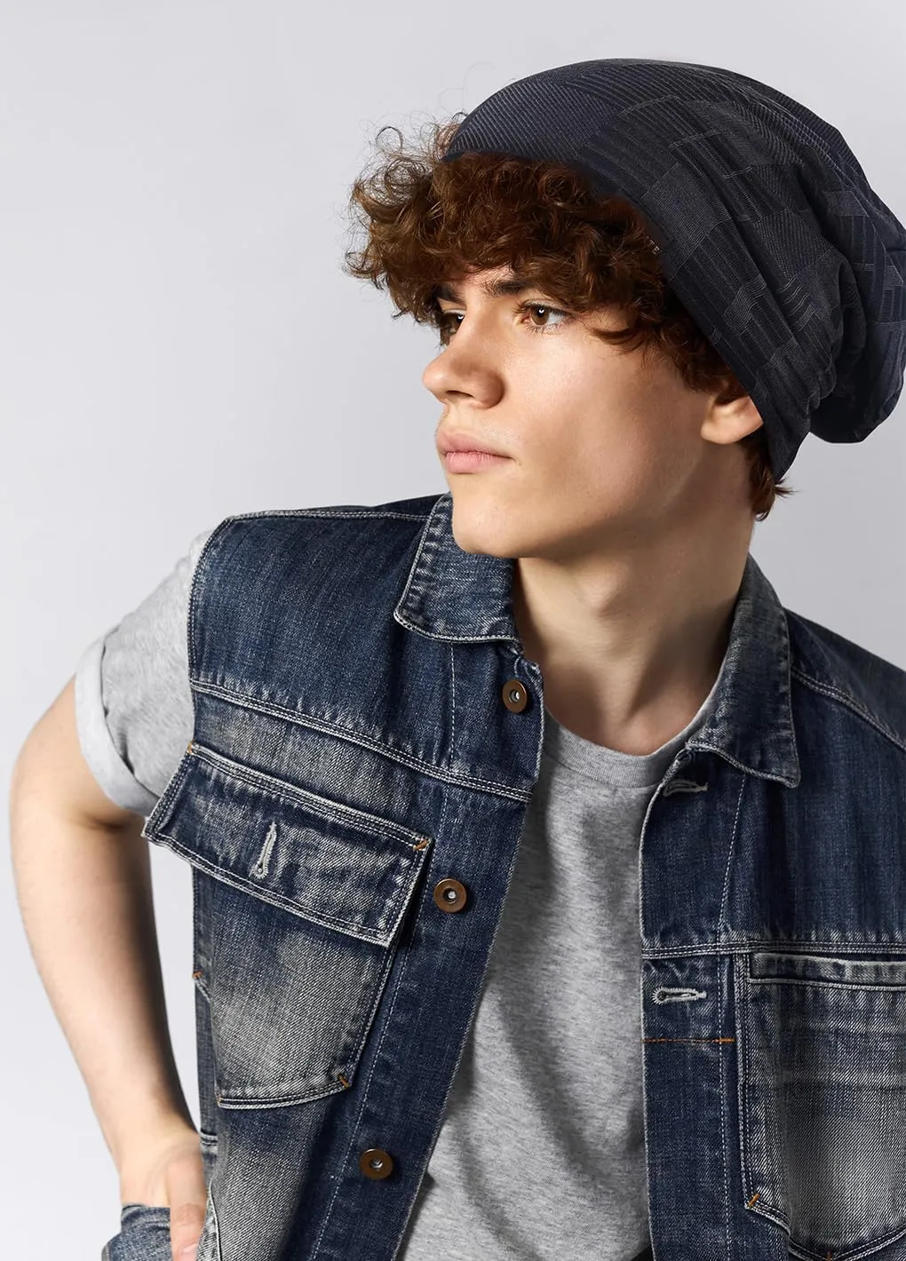 Ruphedy Men Summer Slouchy Beanie Long Baggy Thin Lightweight Skull Cap B011h