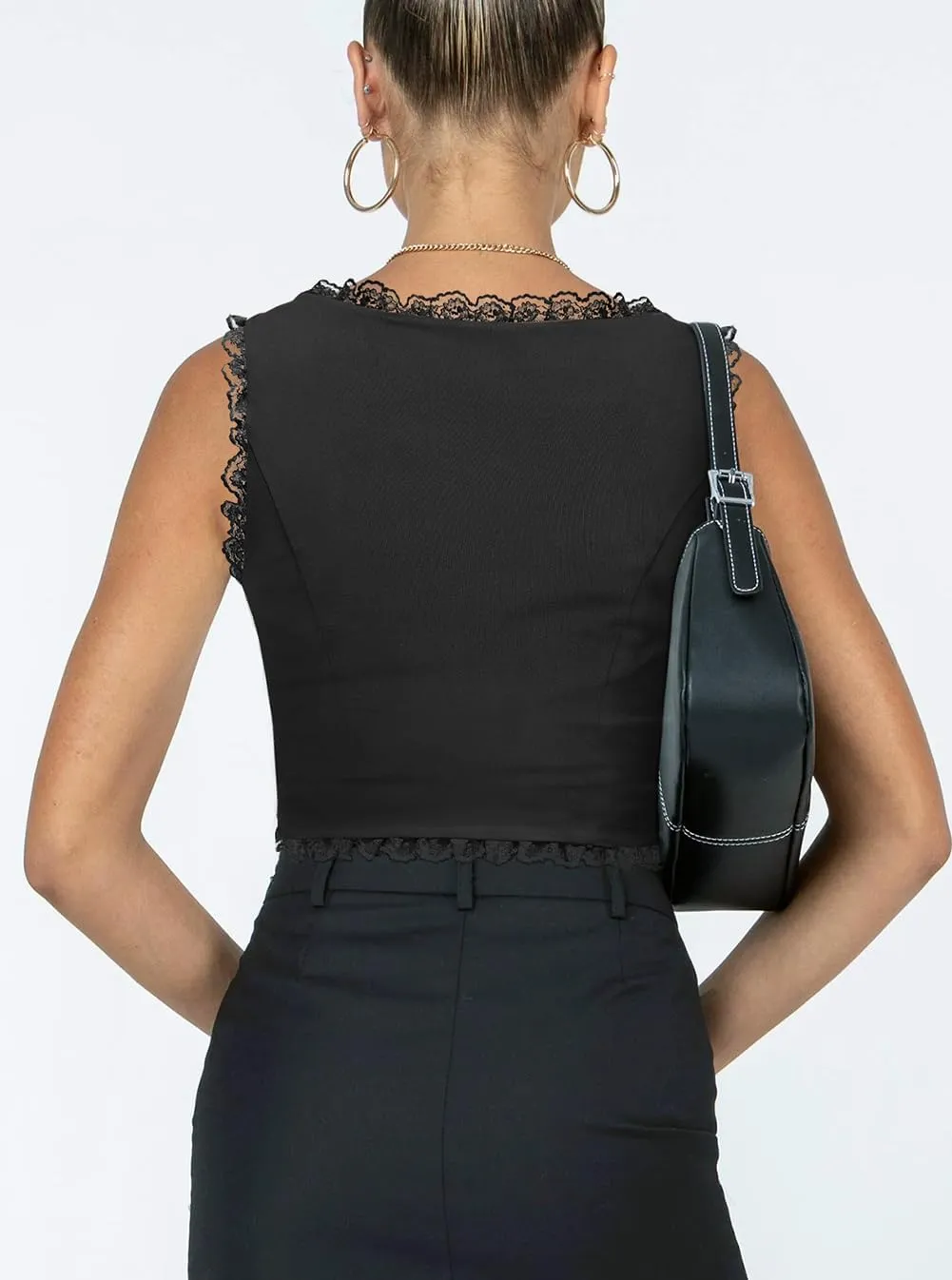 Sexy Lace Top for Women Summer V Neck Sleeveless Y2K Going Out Corset Tank Tops