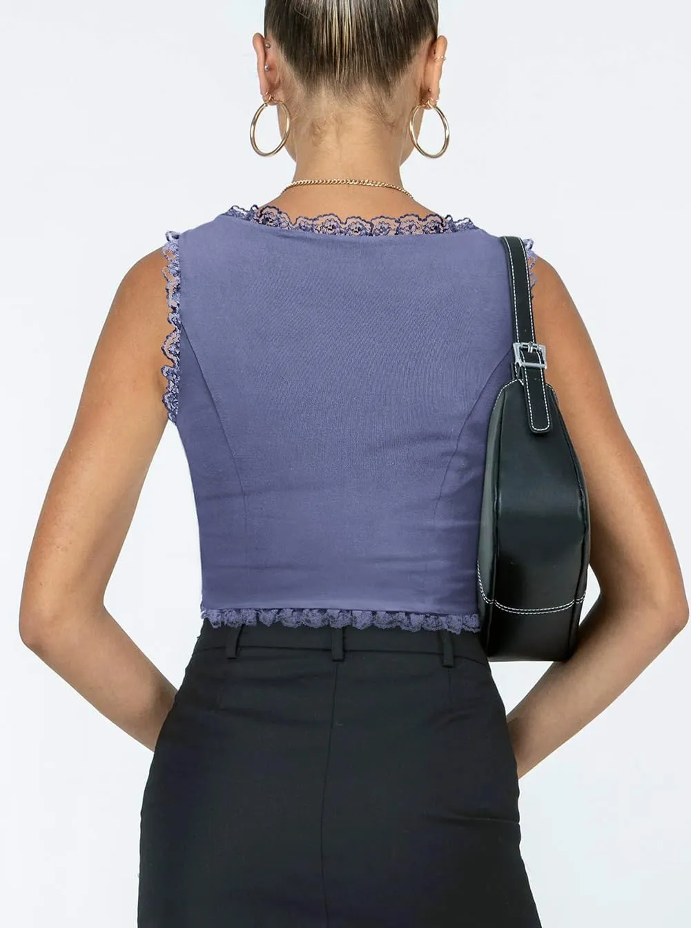 Sexy Lace Top for Women Summer V Neck Sleeveless Y2K Going Out Corset Tank Tops