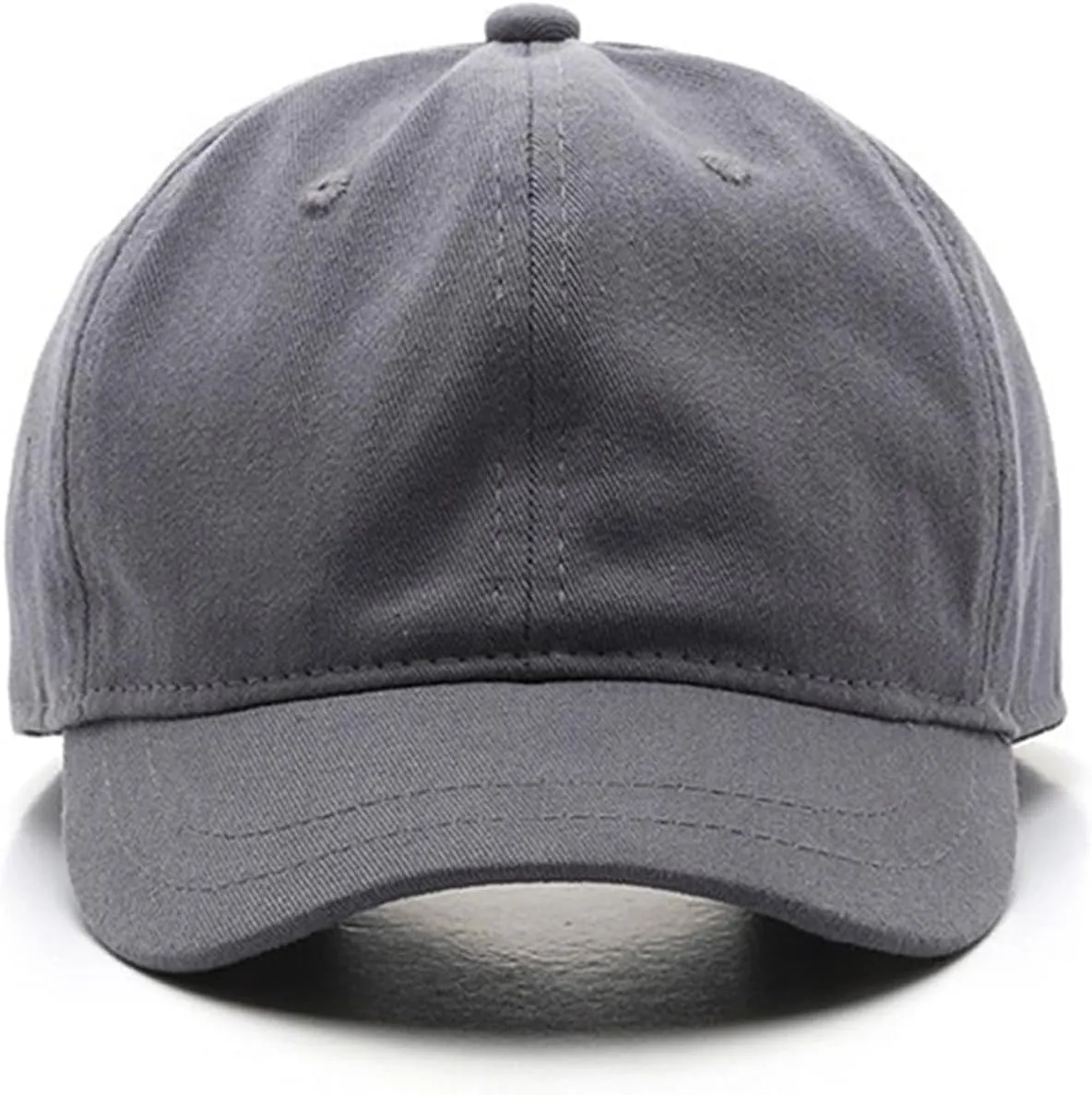 Short Brim Unconstructed Soft Cotton Plain Baseball Cap Adjustable Washed Low Profile Dad Hat for Men Women