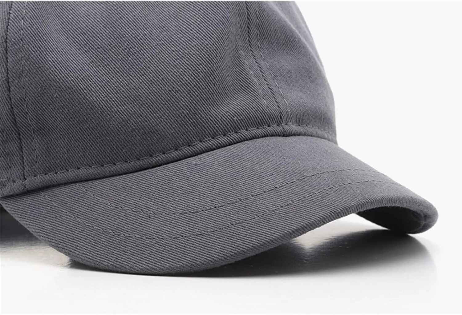 Short Brim Unconstructed Soft Cotton Plain Baseball Cap Adjustable Washed Low Profile Dad Hat for Men Women