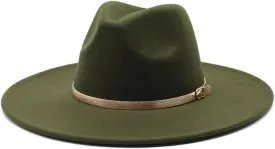 Spring and Autumn Woolen Panama Top Hat, Shiny Leather Felt Hat, Fashion Large Flat Brim Jazz Hat Fengyan Cowboy Hats