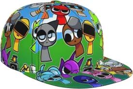 Sprunki Hat Fashion Mens Women Snap Back Hats - Adjustable Baseball Cap Mesh Hat Unisex Headwear
