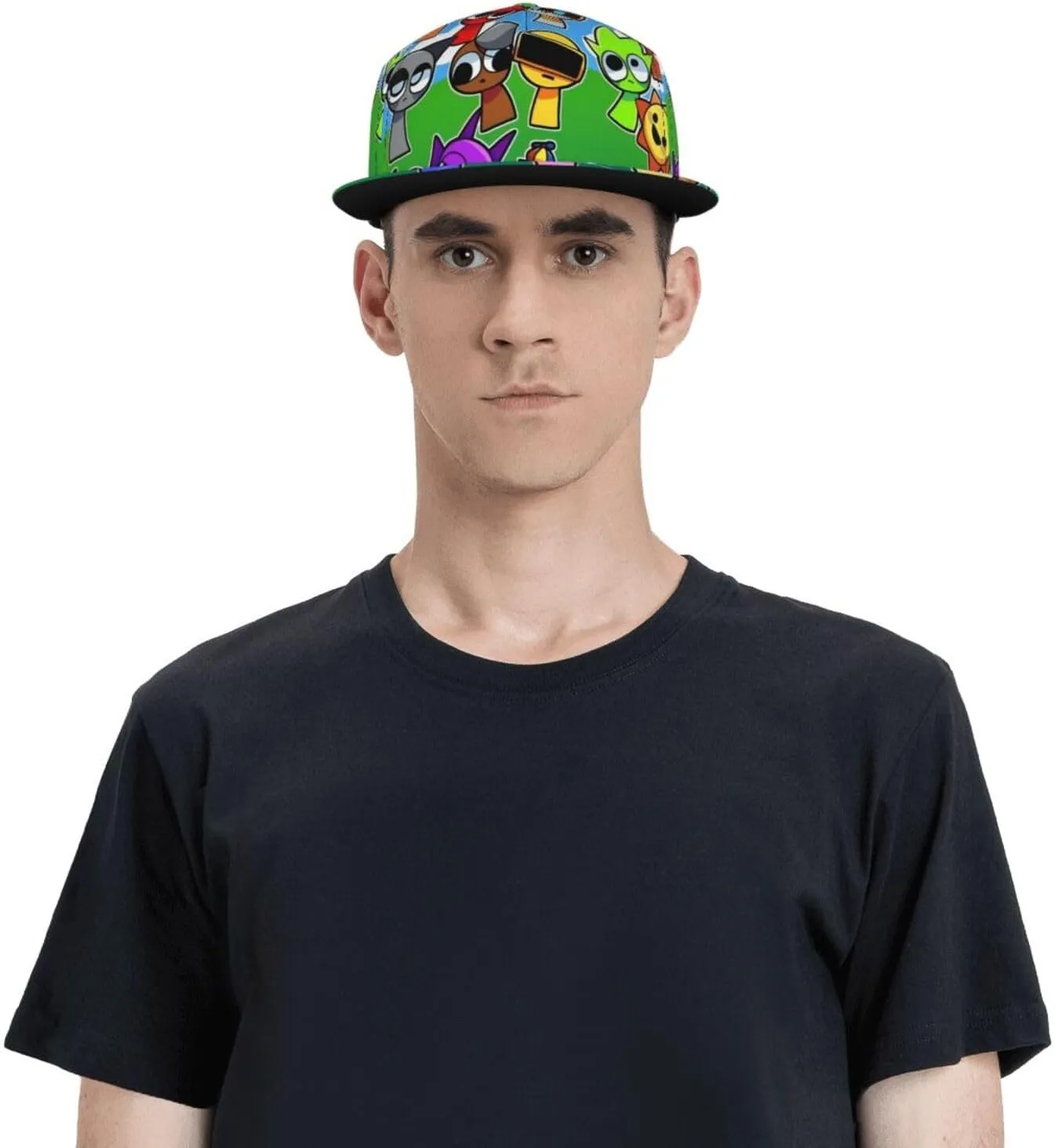 Sprunki Hat Fashion Mens Women Snap Back Hats - Adjustable Baseball Cap Mesh Hat Unisex Headwear