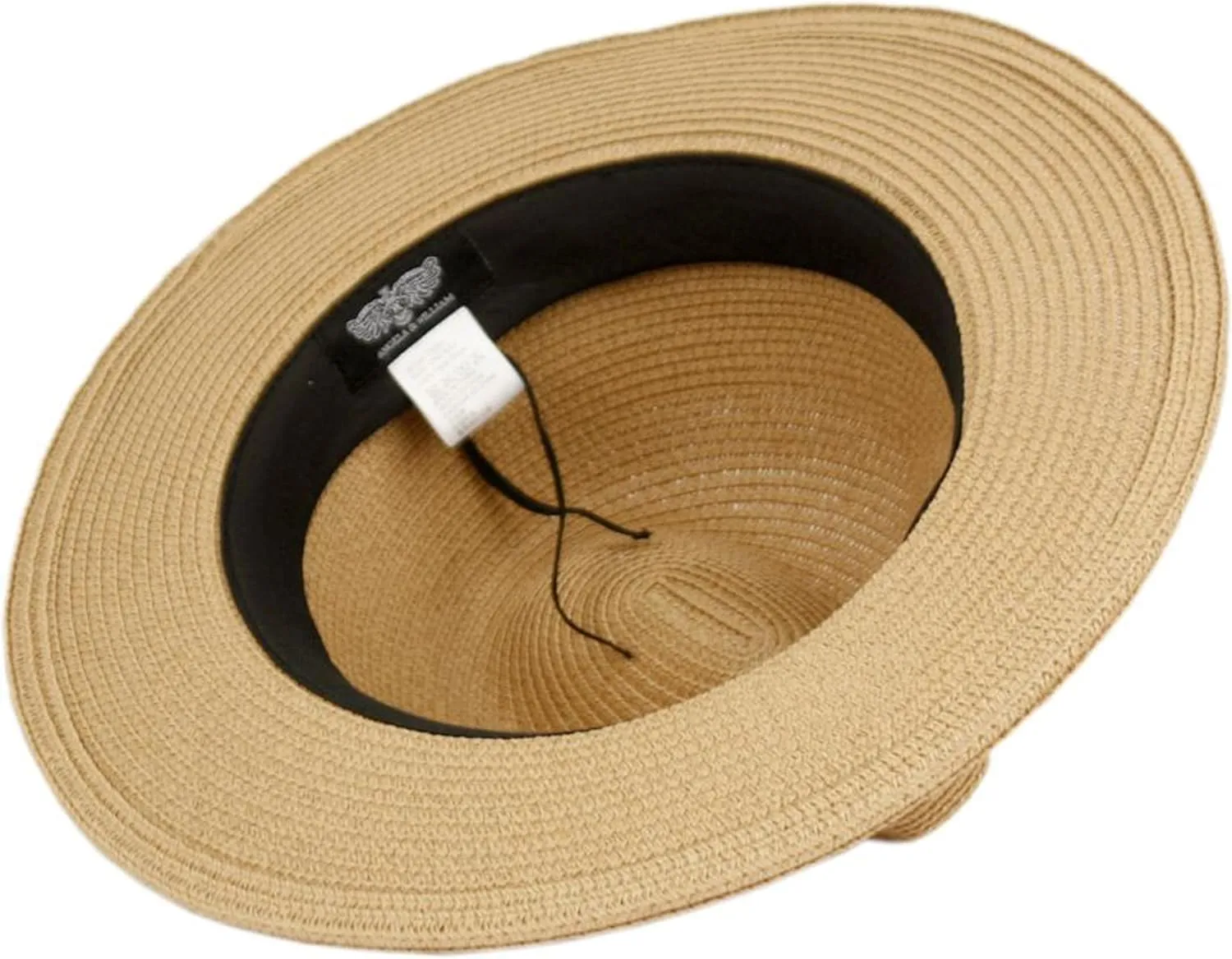 Sun Straw Fedora Beach Hat Fine Braid UPF50  for Unisex