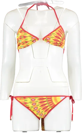 Valentino Printed Triangle Logo Rockstud Bikini Set BNWT UK S